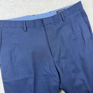 Banana Republic Tailored Slim Fit Wool Dress Pants Navy 35x34‎